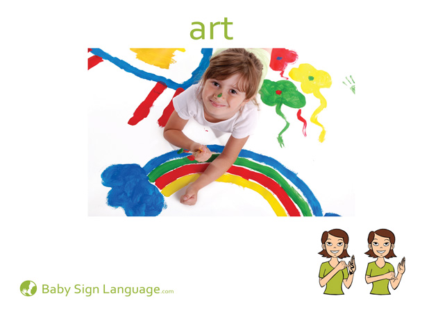 Art Baby Sign Language Flash card