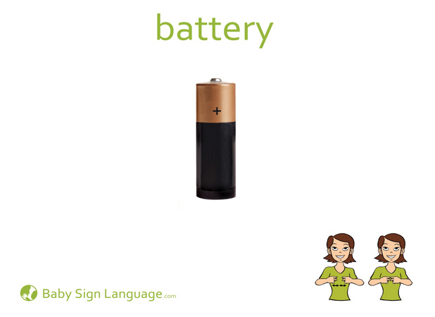 Battery Baby Sign Language Flash card