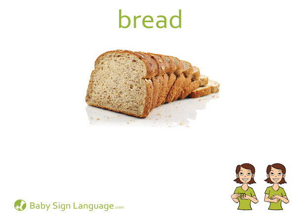 Bread Baby Sign Language Flash card