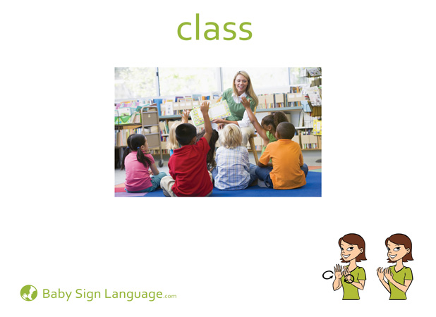 Class Baby Sign Language Flash card