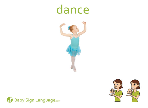 Dance Baby Sign Language Flash card