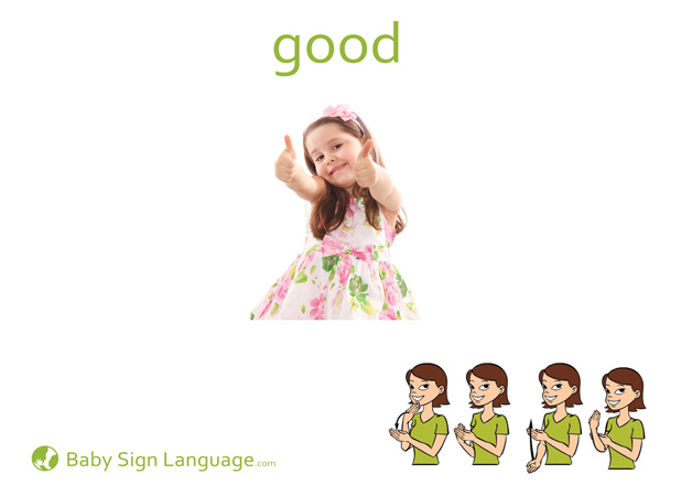 Good Baby Sign Language Flash card