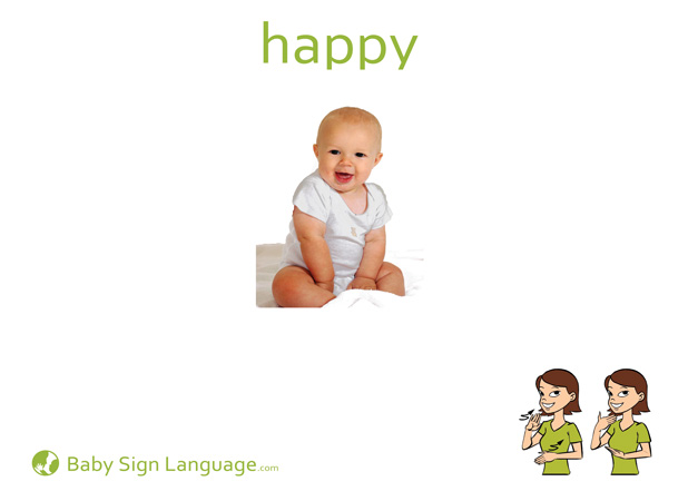 Happy Baby Sign Language Flash card