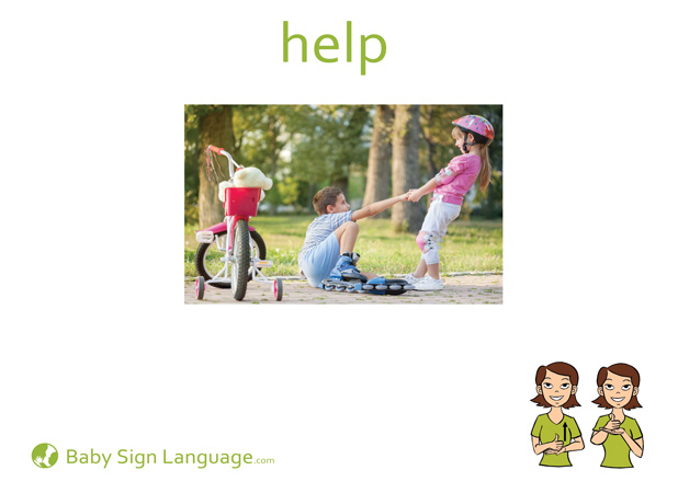 Help Baby Sign Language Flash card