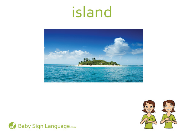 Island Baby Sign Language Flash card