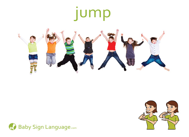 Jump Baby Sign Language Flash card