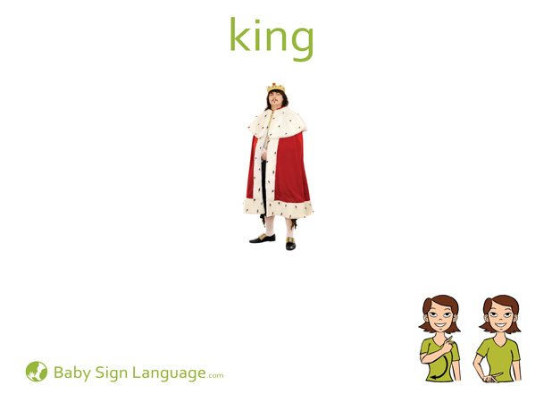 King Baby Sign Language Flash card