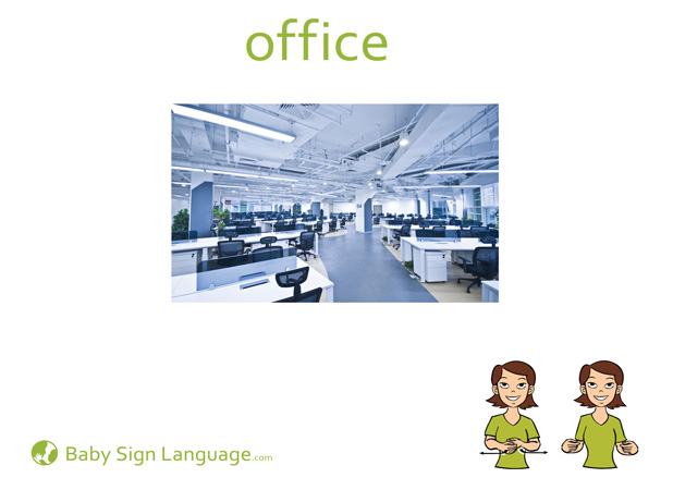 Office Baby Sign Language Flash card