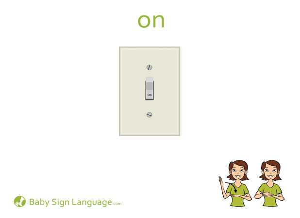 On Baby Sign Language Flash Card