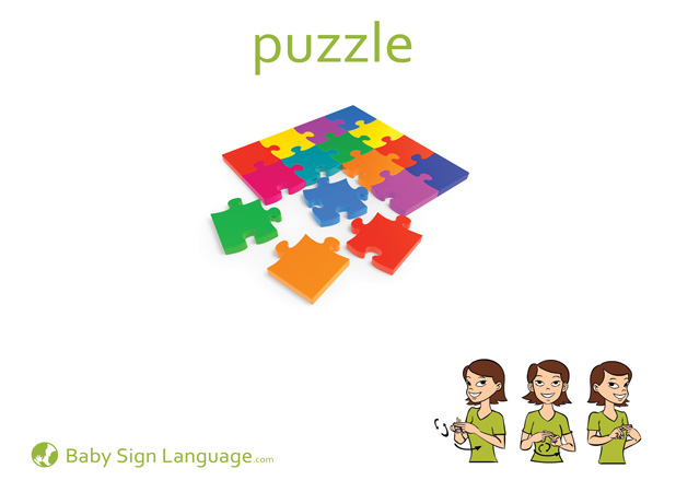 Puzzle Baby Sign Language Flash card