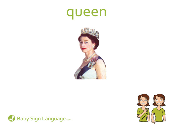 Queen Baby Sign Language Flash card