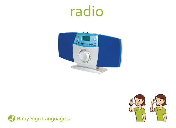Radio Baby Sign Language Flash card