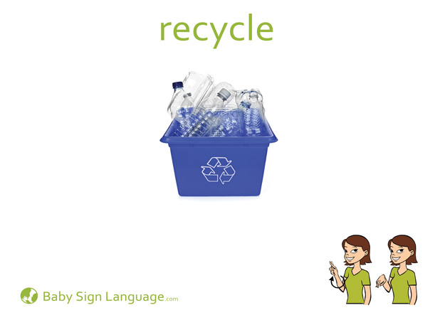 Recycle Baby Sign Language Flash card