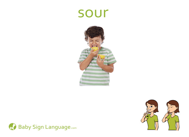 Sour Baby Sign Language Flash card