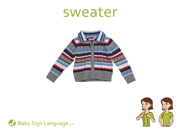 Sweater Baby Sign Language Flash card