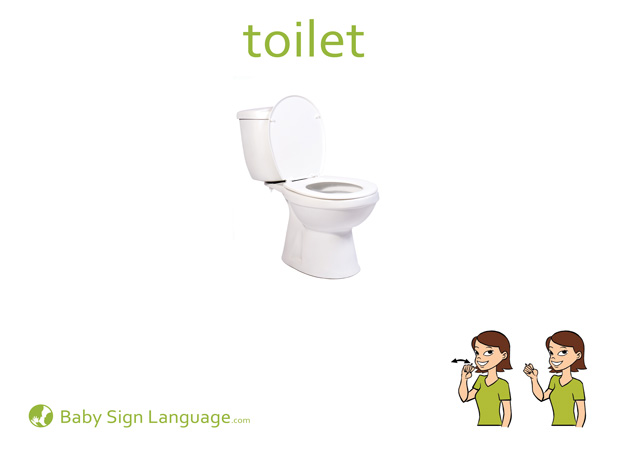 Toilet Baby Sign Language Flash card