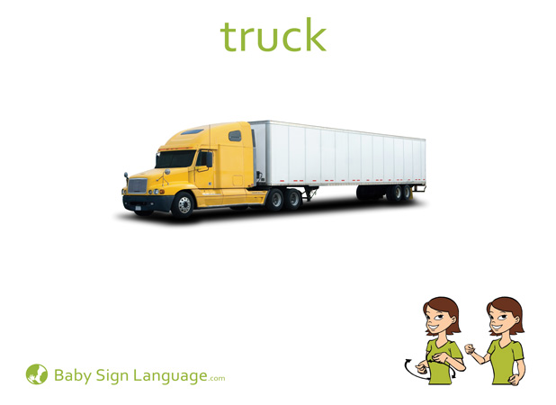 Truck Baby Sign Language Flash card