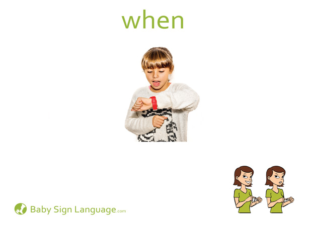 When Baby Sign Language Flash card
