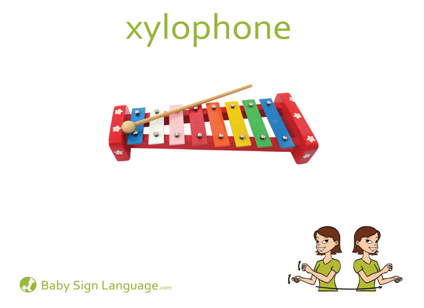 Xylophone Baby Sign Language Flash card