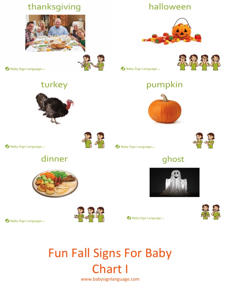 Fun Baby Signs for Fall Chart I Printable