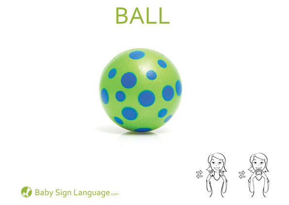 ball Baby Sign Language Flash card