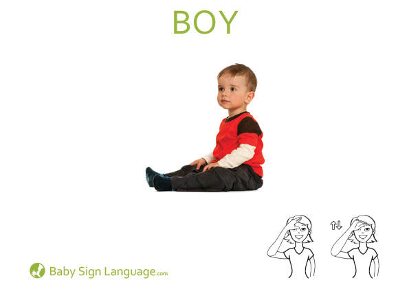 Boy Baby Sign Language Flash card
