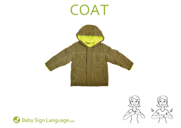 Coat Baby Sign Language Flash card