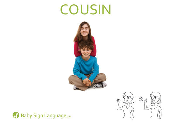 Cousin Baby Sign Language Flash card