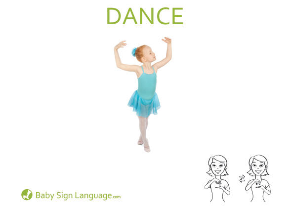 Dance Baby Sign Language Flash card