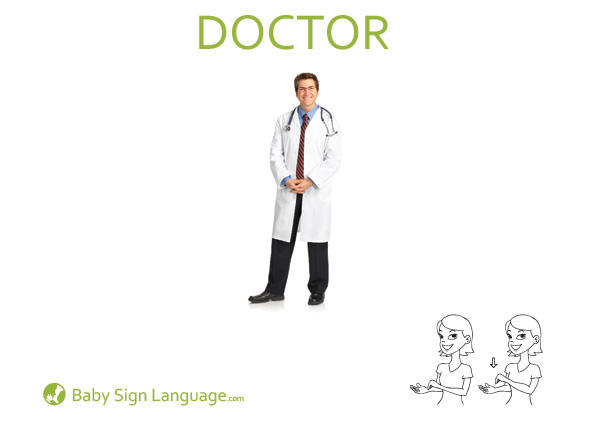 Doctor Baby Sign Language Flash card