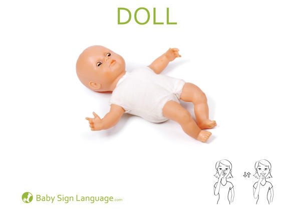 doll Baby Sign Language Flash card
