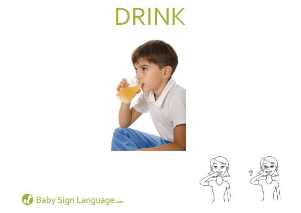 Drink Baby Sign Language Flash card