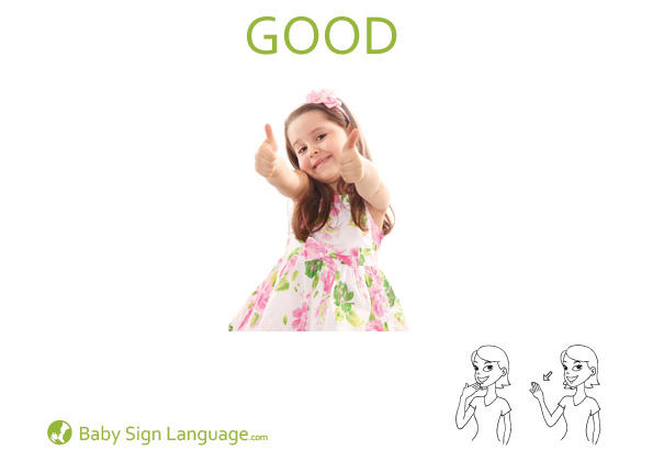 Good Baby Sign Language Flash card