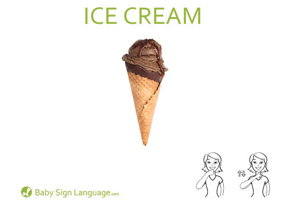 Ice-Cream-Baby-Sign-Language Ice-Cream Baby Sign Language Flash card
