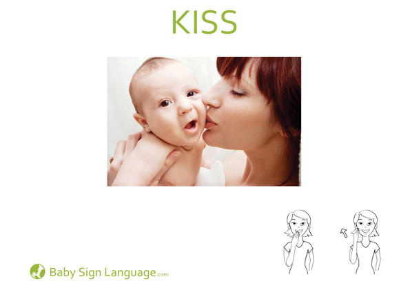 Kiss Baby Sign Language Flash card