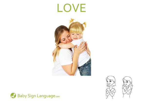 Love Baby Sign Language Flash card