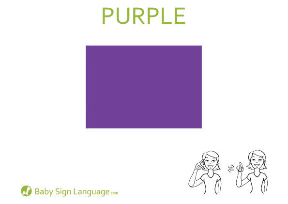 Purple-Baby-Sign-Language Purple Baby Sign Language Flash card