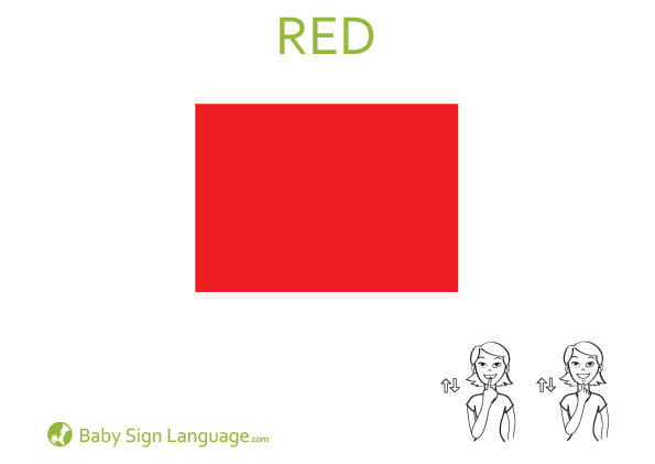 Red-Baby-Sign-Language Red Baby Sign Language Flash card