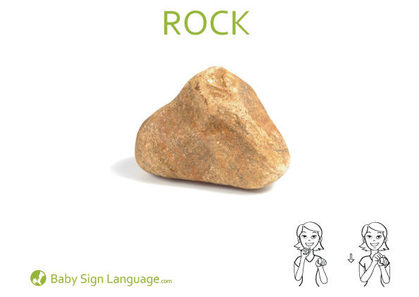 Rock Baby Sign Language Flash card