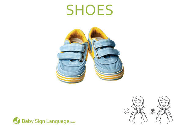 Shoes Baby Sign Language Flash card