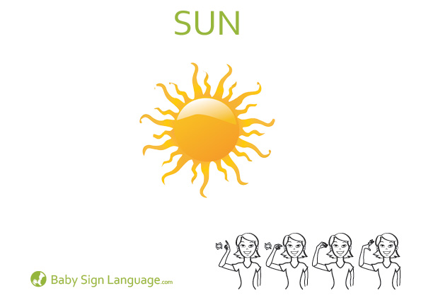 Sun Baby Sign Language Flash card