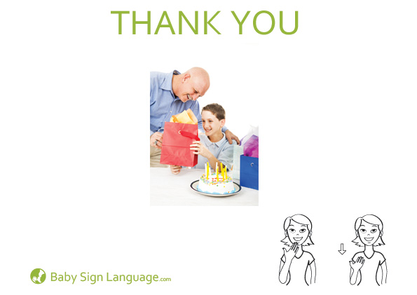 Thank You Baby Sign Language Thank You Baby Sign Language Flash card