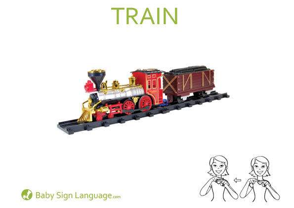 Train Baby Sign Language Flash card