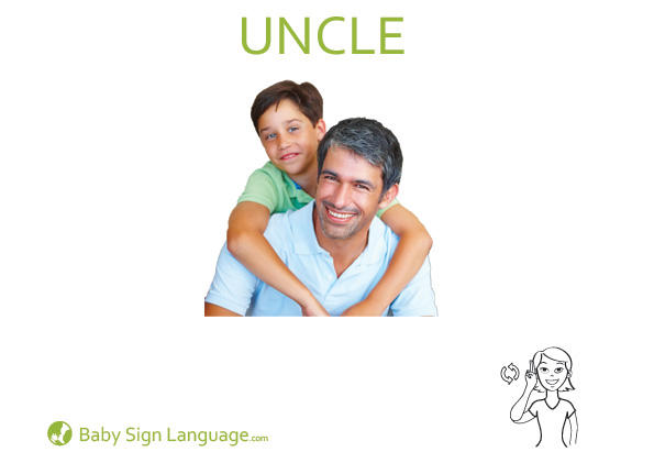 Uncle-Baby-Sign-Language Uncle Baby Sign Language Flash card