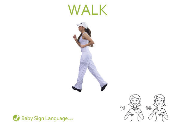 Walk-Baby-Sign-Language Walk Baby Sign Language Flash card