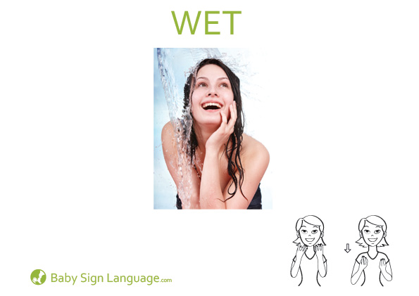 Wet-Baby-Sign-Language Wet Baby Sign Language Flash card