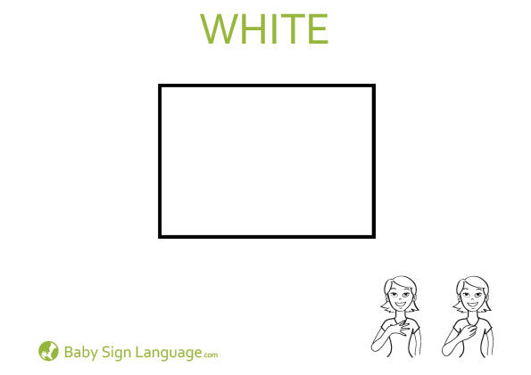 White-Baby-Sign-Language White Baby Sign Language Flash card