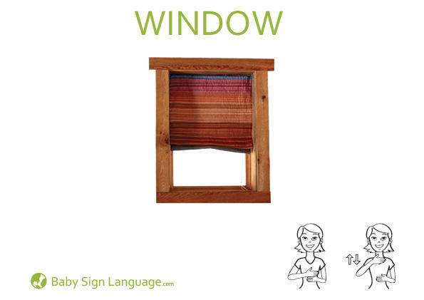 Window Baby Sign Language Flash card