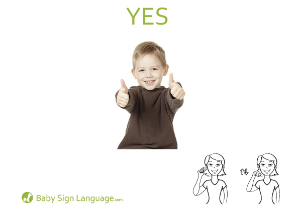 Yes Baby Sign Language Flash card