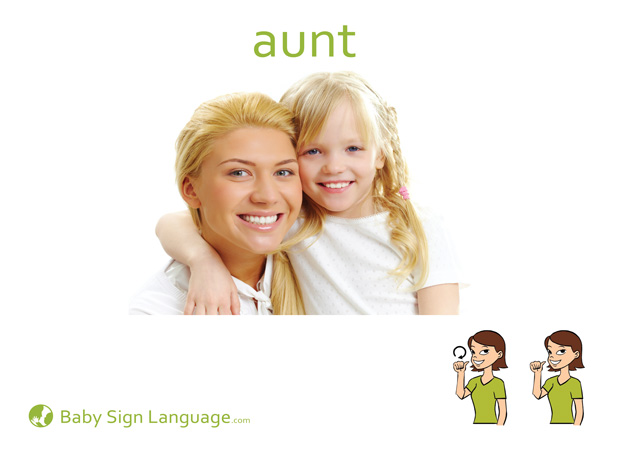 aunt-Baby-Sign-Language Aunt Baby Sign Language Flash card
